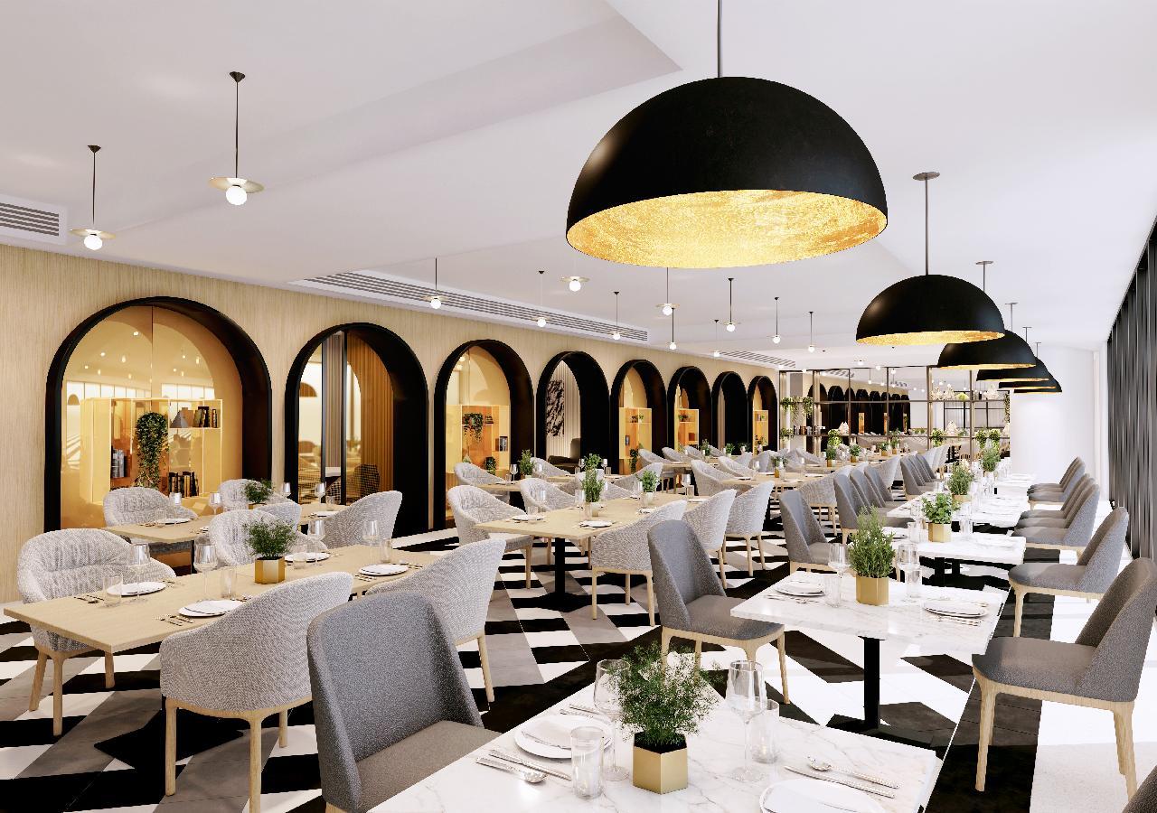 الشقق الفندقية دبيفي  ميلينيوم أتريا بيزنس باي المظهر الخارجي الصورة Restaurant interior